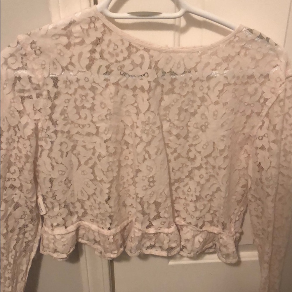 Cropped lace top